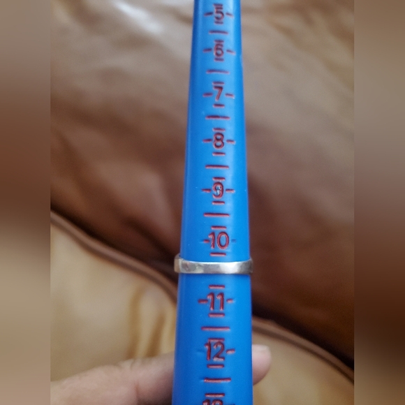 VINTAGE 14K White Gold BLUE STAR SAPPHIRE CABOCHON 70s RING Small Diamond - Picture 11 of 12